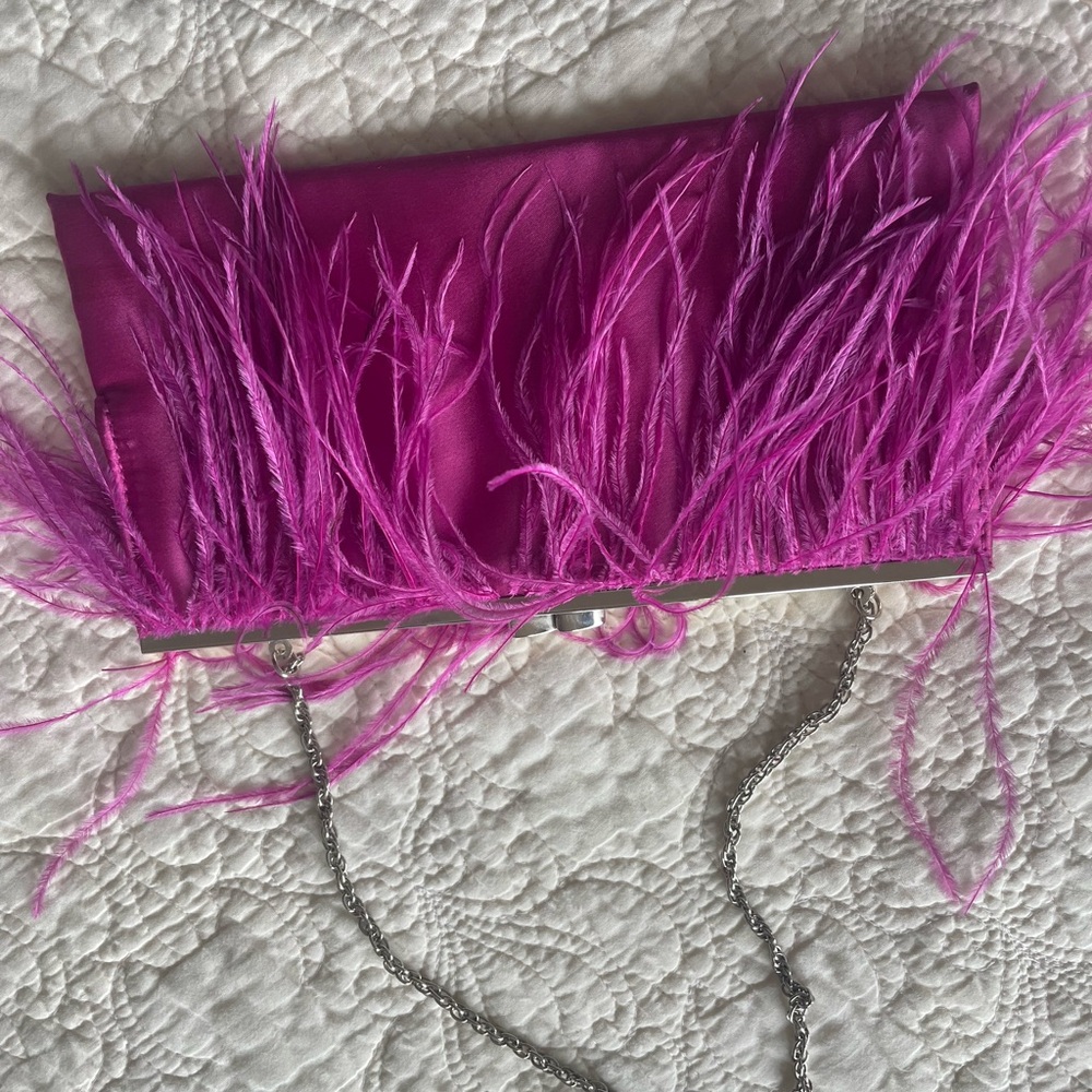 New York & Company Pink Clutch Elegant Evening Accessory